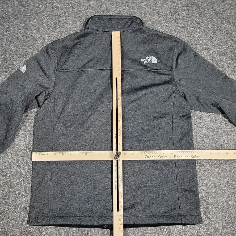 The North Face Windwall Men's Full Zipper Jacket Size M Gray Embroidered Home Go